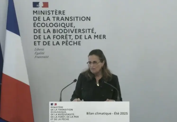 une femme derrière un pupitre devant un micro