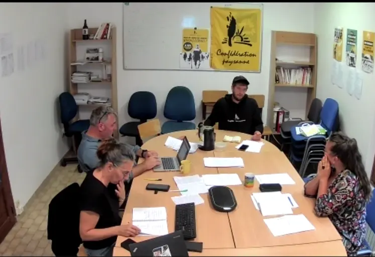   Conférence de presse de rentrée de la Confédération paysanne, le 3 septembre 2025.  