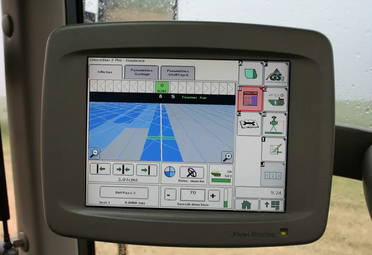 GPS agricole en gros plan