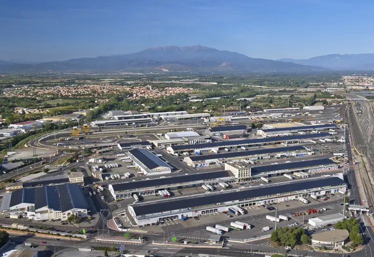 vue aérienne du grand marché saint-charles de perpignan