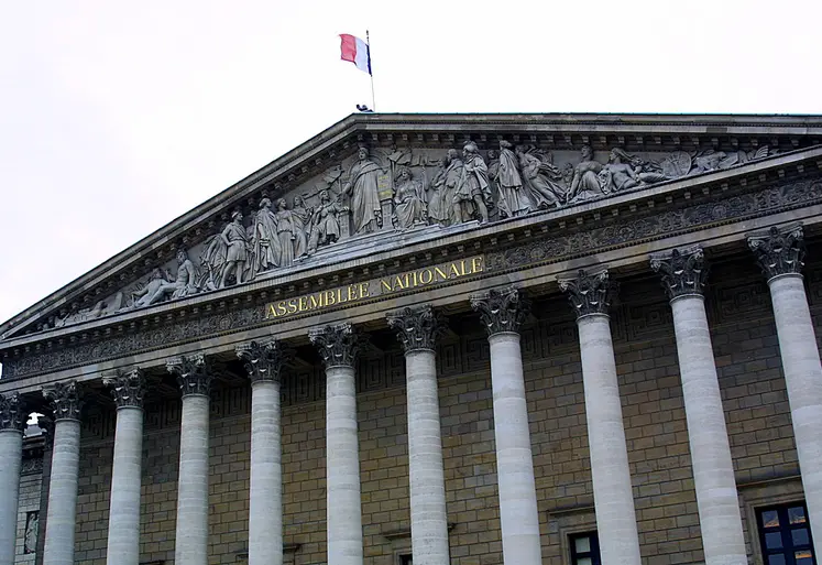 Bâtiment de l'Assemblée Nationale à Paris. 
