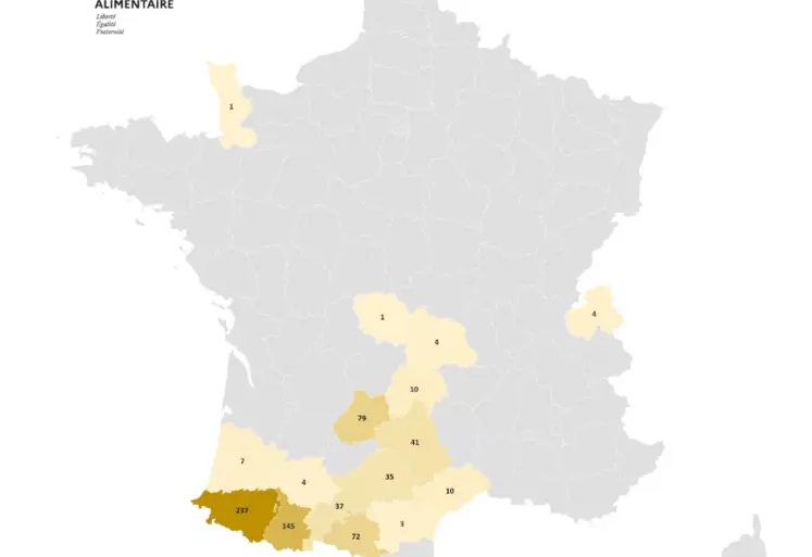 Carte des foyers de la FCO 3