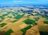 Paysage agricole français vu du ciel
