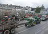 Tracteurs rassemblés sur la place Bonnyaud à Guéret en janvier 2024.