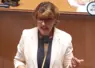 La ministre française de l’Agriculture Annie Genevard à l'Assemblée nationale lors de questions au gouvernement le 8 juillet. 