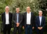   De gauche à droite : Éric Forin, Directeur général de Terrena, Olivier Chaillou, Président de Terrena, Bernard Guillard, Président d’Agrial et Julien Heillaut, Directeur général d’Agrial.