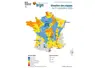 Carte de la France présentant l’état des nappes phréatiques au 1er novembre qui est satisfaisant. Cette carte est issue du dernier bulletin du BRGM publié le 10 novembre.