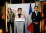 Annie Genevard, le 9 janvier au soir, avec Amélie de Montchalin, ministre de l’Action et des Comptes publics et Mathieu Lefèvre, ministre délégué auprès de la ministre de la Transition écologique.