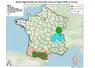 Carte des zones réglementées et vaccinales concernant la dermatose nodulaire contagieuse bovine (DNC) au 2 janvier 2026.