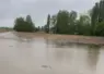 route complètement inondée
