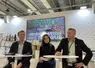Franck Sander, vice-président de la FNSEA et du Copa-Cogeca, Elli Tsiforou, secrétaire générale du Copa-Cogeca et Yannick Fialip, membre du bureau de la FNSEA, en conférence de presse le 23 février au salon de l’agriculture à Paris. 