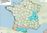 Carte des zones réglementées et vaccinales en lien avec la DNC au 20 février 2026.