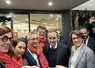 Sébastien Lecornu et Annie Genevard avec une délégation d'agriculteurs de l'Aisne sur le salon de l'Agriculture.