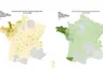 Cartes des foyers de FCO3 et FCO8 depuis le 1er juin 2025