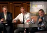 De gauche à droite : Benoît Delaloy, commissaire général du Sommet de l’élevage, Olivier Lasternas, éleveur et président du Herd-Book Limousin, et Jacques Chazalet, président du Sommet de l’élevage. 