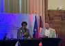 La ministre de l’Agriculture Annie Genevard et le président du Space Didier Lucas durant la conférence de presse ce 2 juin à Paris.