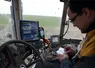Cabine de tracteur lors d'un apport de fertilisant azoté
