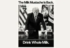 Donald Trump fait la promotion du lait entier sur les réseaux sociaux avec une moustache blanche !