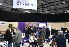 La zone d'échange "Café des agris" lors du Sia'Pro 2025. 