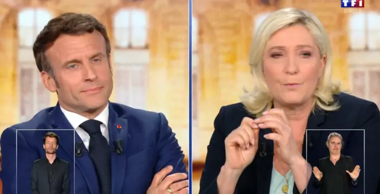 Débat d'entre deux tours entre Emmanuel Macron et Marine Le Pen 2022