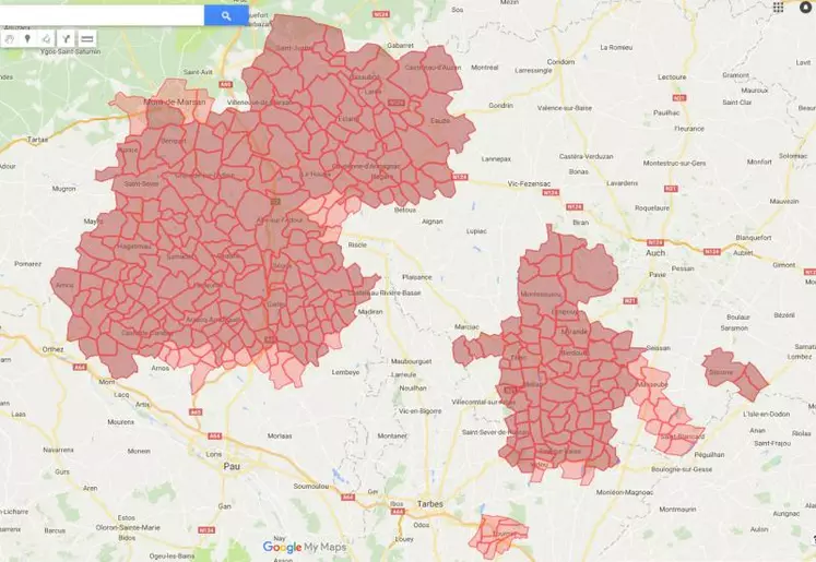 En plus clair, les communes ajoutées par rapport au précédent arrêté du 19 janvier dernier