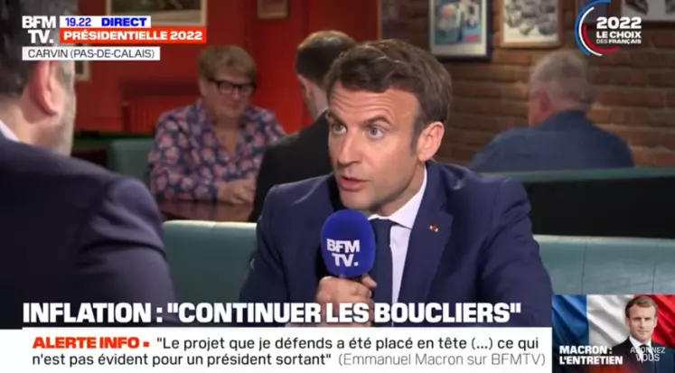 Emmanuel Macran interviewé sur BFMTV