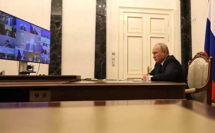 Vladimir Poutine le 10 mars 2022