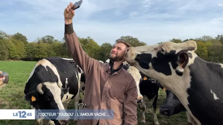 Le vétérinaire Tudual Le Bras, alias Dr Toudou, dans un reportage sur M6.