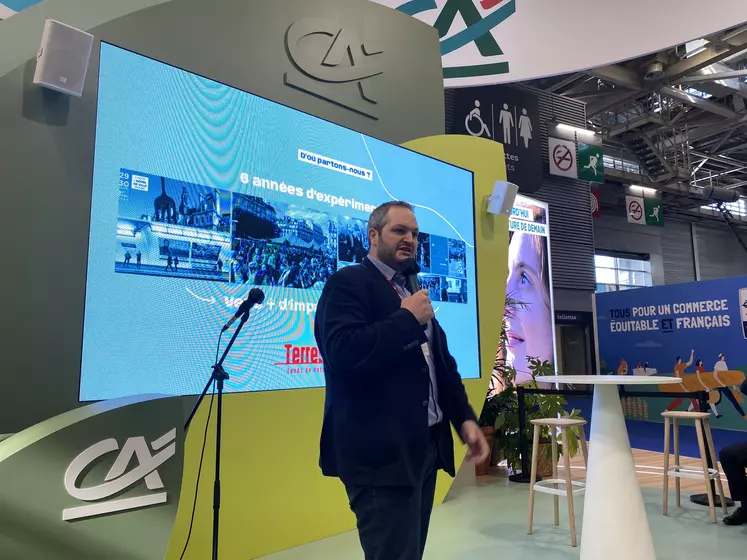 Arnaud Gaillot, président des Jeunes agriculteurs et du fonds de dotation Terres innovantes, le 1er mars sur le salon de l’Agriculture