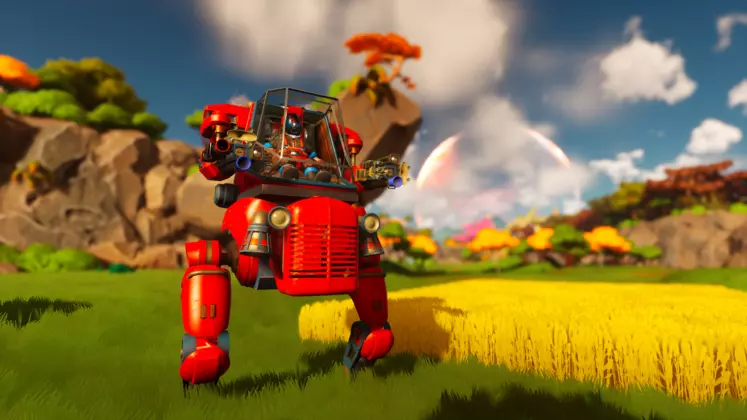 Dans Ligthyear Frontier, les agriculteurs sont aidés par des robots trateurs pour cultiver des plantes exotiques.