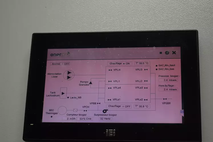 Tablette digitale pour piloter le système.