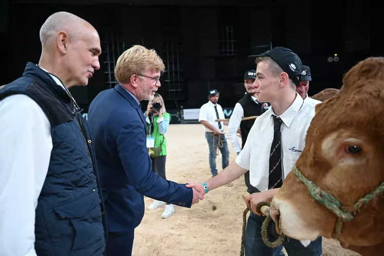 Marc Fesneau le 3 octobre au Sommet de l'élevage à Cournon d'Auvergne.