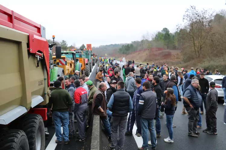 Manifestation agricole en Dordogne