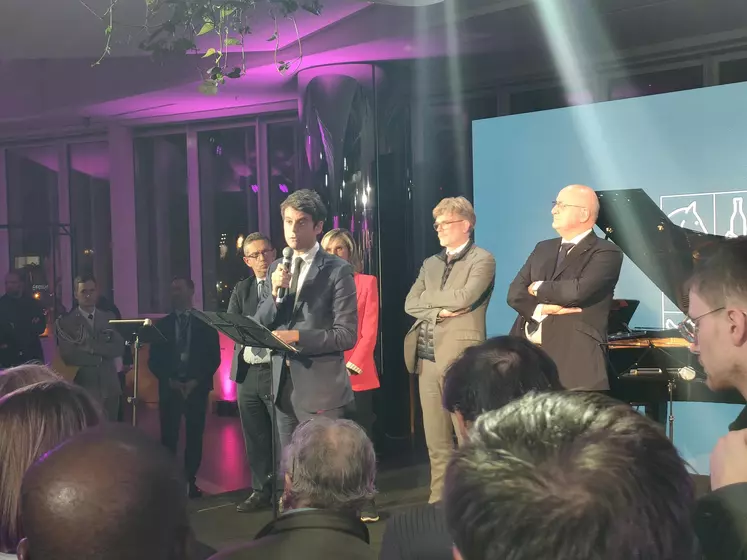 Gabriel Attal est intervenu lors du dîner des 60 ans du Salon de l'Agriculture