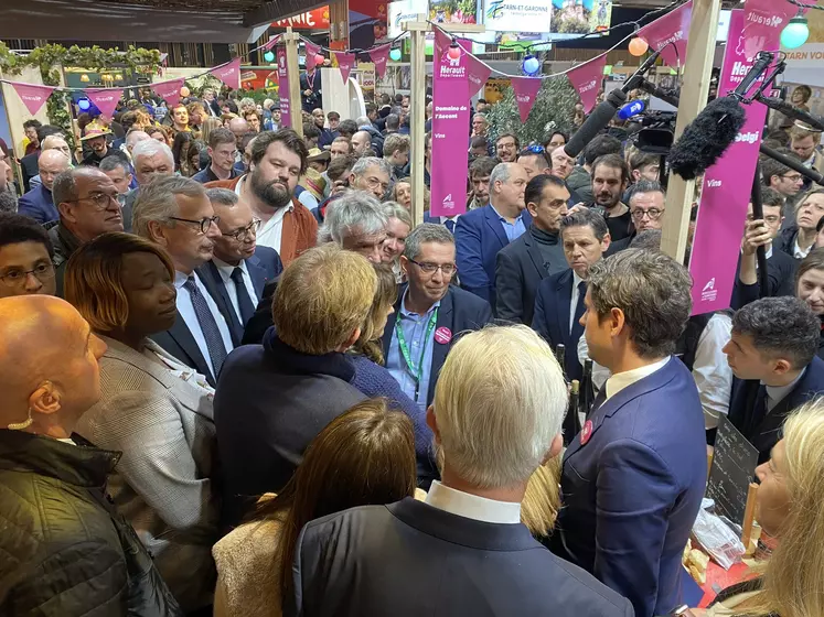 Jérôme Despey lors de la venue de Gabriel Attal au salon de l'Agriculture 2024.