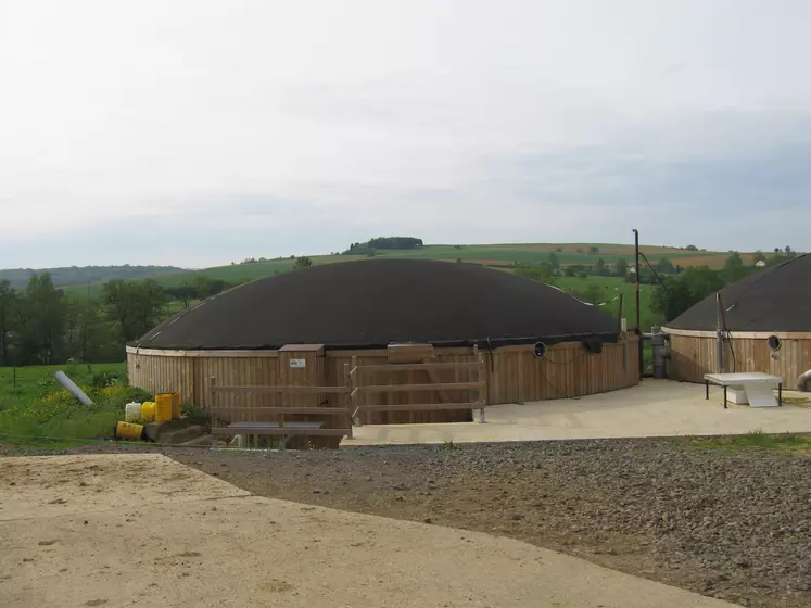 Unité de méthanisation en cogénération dans les Ardennes.