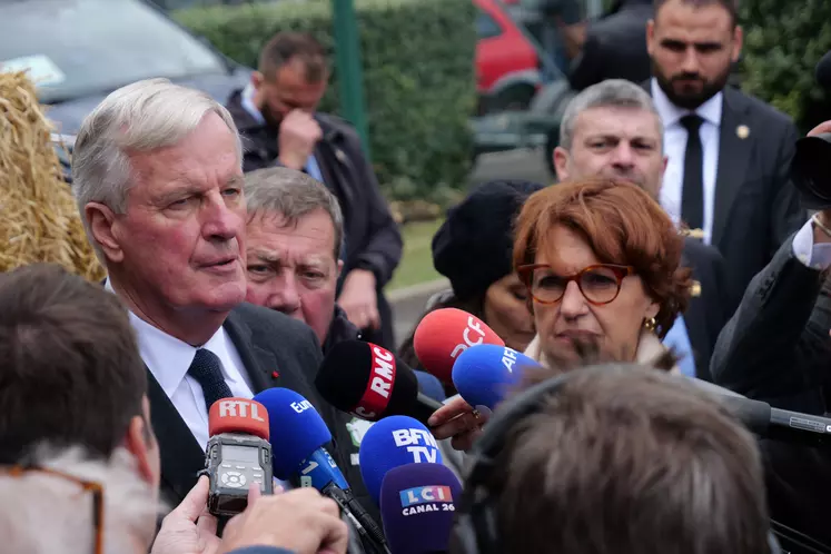 Michel Barnier et Annie Genevard au Sommet de l'élevage 2024.