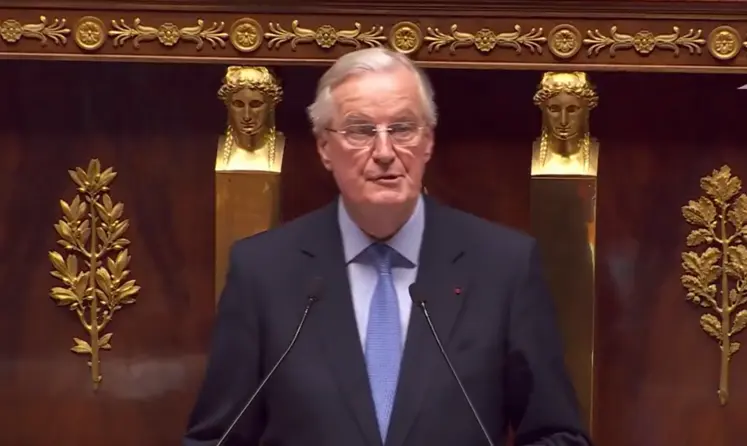     Michel Barnier devant l’Assemblée nationale  