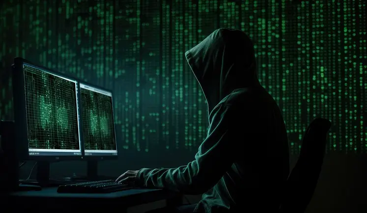 Hacker devant un ordinateur   