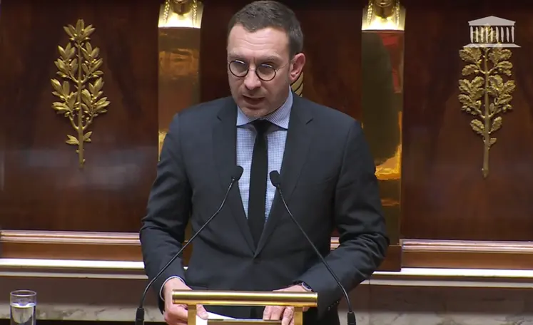 Le député Julien Dive à l'Assemblée nationale.