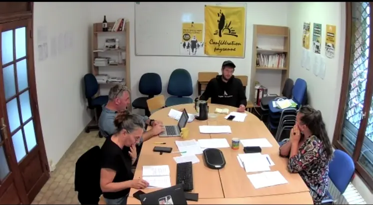 Conférence de presse de rentrée de la Confédération paysanne, le 3 septembre 2025.