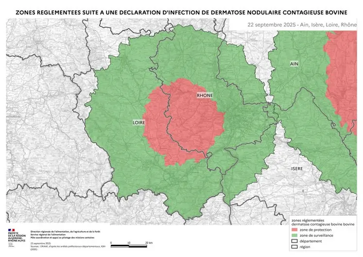Carte de la deuxième zone réglementée DNC au 4 octobre 2025