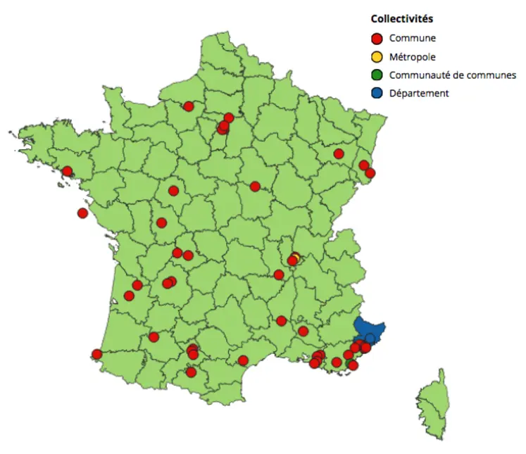 La carte des fermes publiques en France