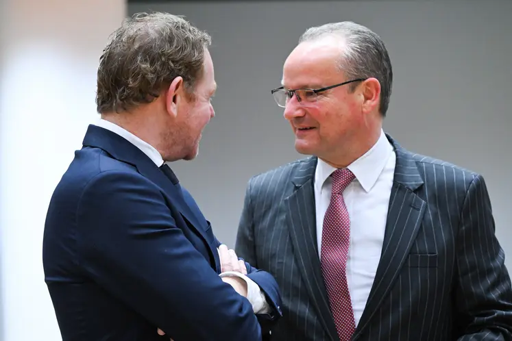 Le ministre d’État allemand chargé des Affaires européennes Gunther Krichbaum pendant le conseil. 