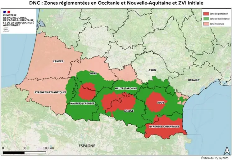 Carte de la zone réglementée 6