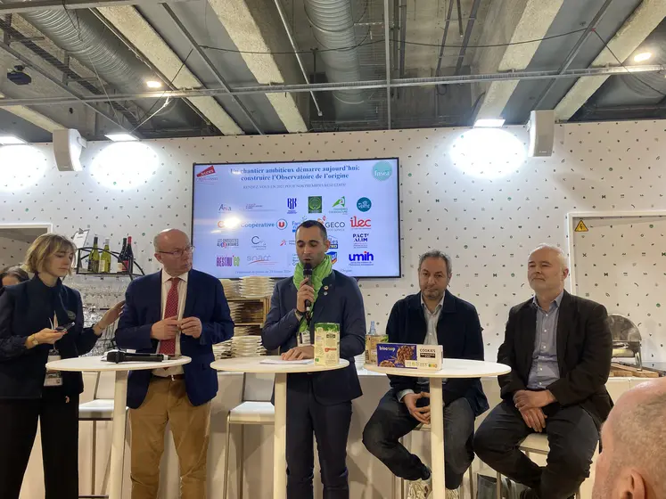 Conférence de presse de la FNSEA sur l'observatoire de l'origine au salon de l'agriculture