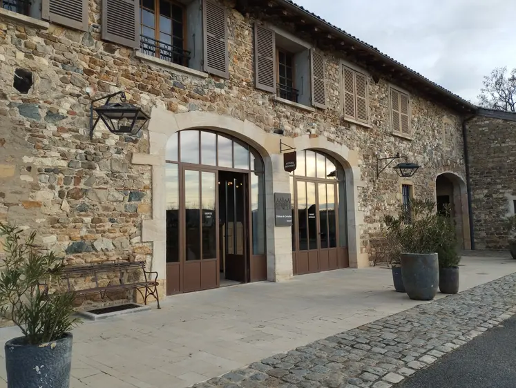 Boutique d'un domaine viticole dans le Beaujolais