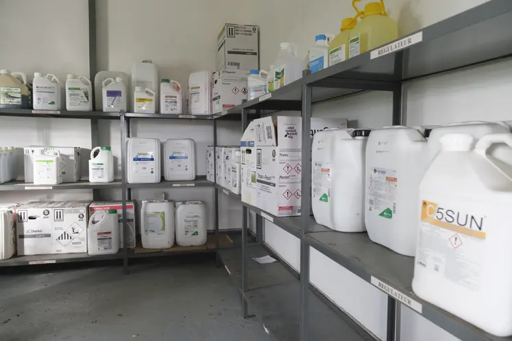 Local phytosanitaire en 2022 dans une exploitation céréalière d' Eure-et-Loire.