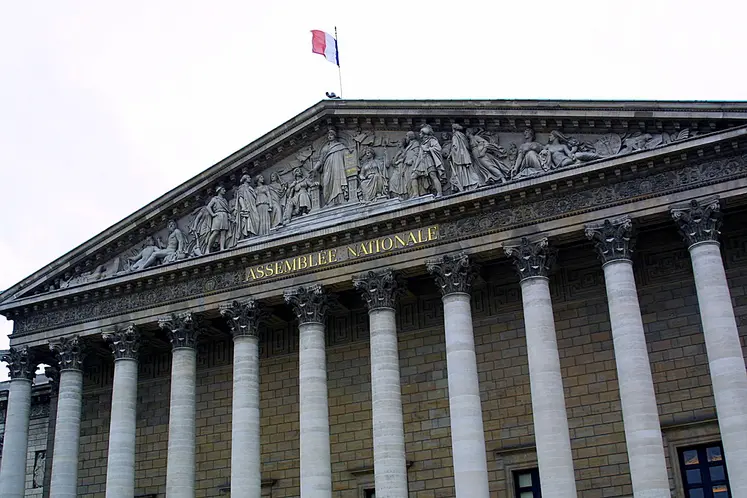 Bâtiment de l'Assemblée Nationale à Paris. 