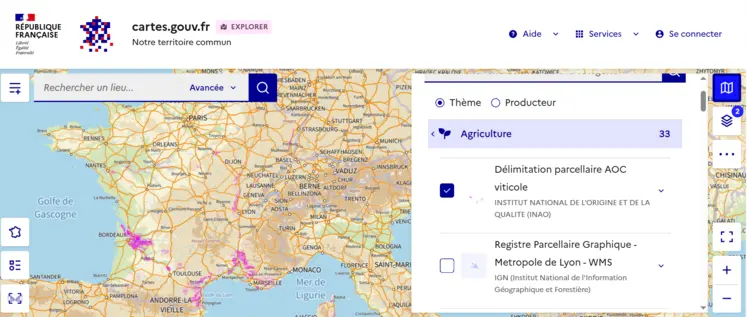 Carte de france avec annotations